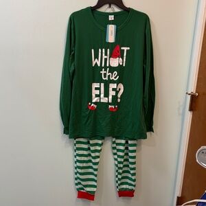 Green 'What the Elf?' Men's Christmas Jammies